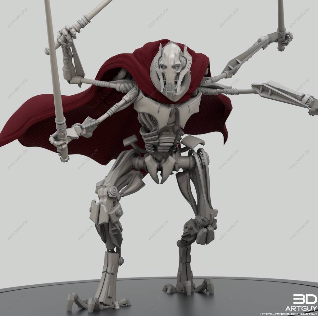 P站图纸印象馆 3DArtGuy 星球大战 格里弗斯将军 3DArtGuy 星球大战 格里弗斯将军