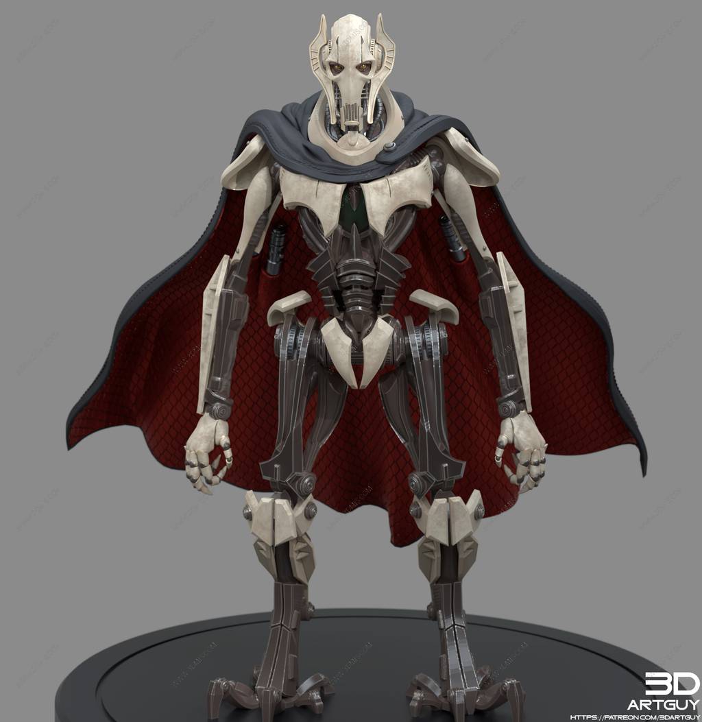 P站图纸印象馆 3DArtGuy 星球大战 格里弗斯将军 3DArtGuy 星球大战 格里弗斯将军