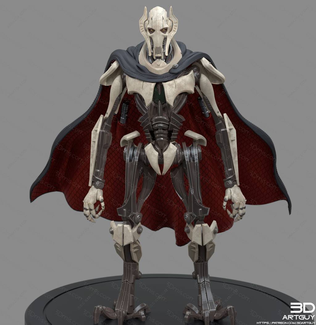 P站图纸印象馆 3DArtGuy 星球大战 格里弗斯将军 3DArtGuy 星球大战 格里弗斯将军