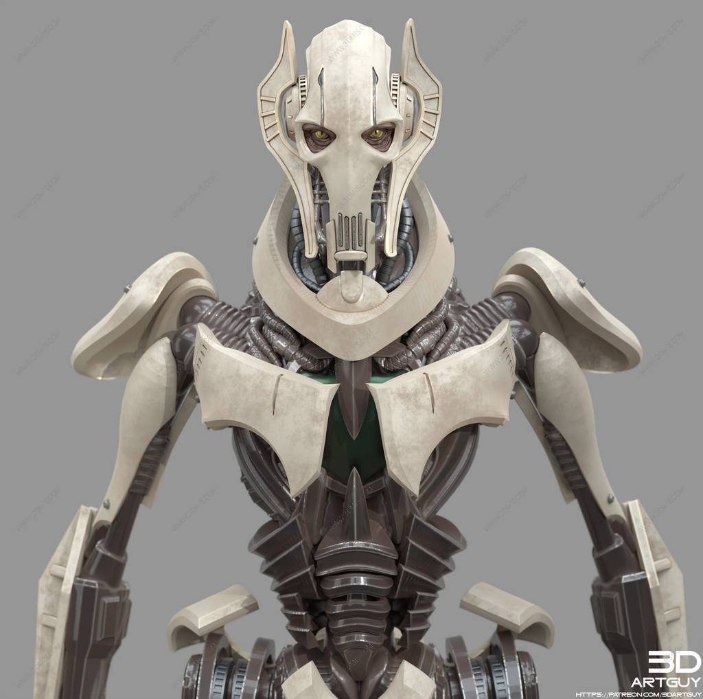 P站图纸印象馆 3DArtGuy 星球大战 格里弗斯将军 3DArtGuy 星球大战 格里弗斯将军