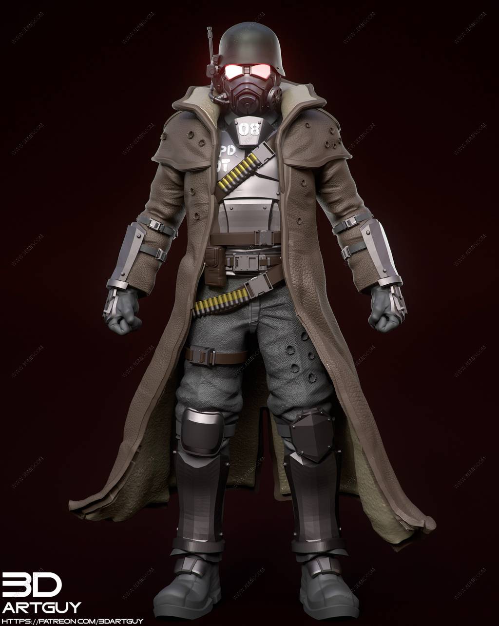 P站图纸印象馆 3DArtGuy 辐射 NCR游骑兵 3DArtGuy 辐射 NCR游骑兵