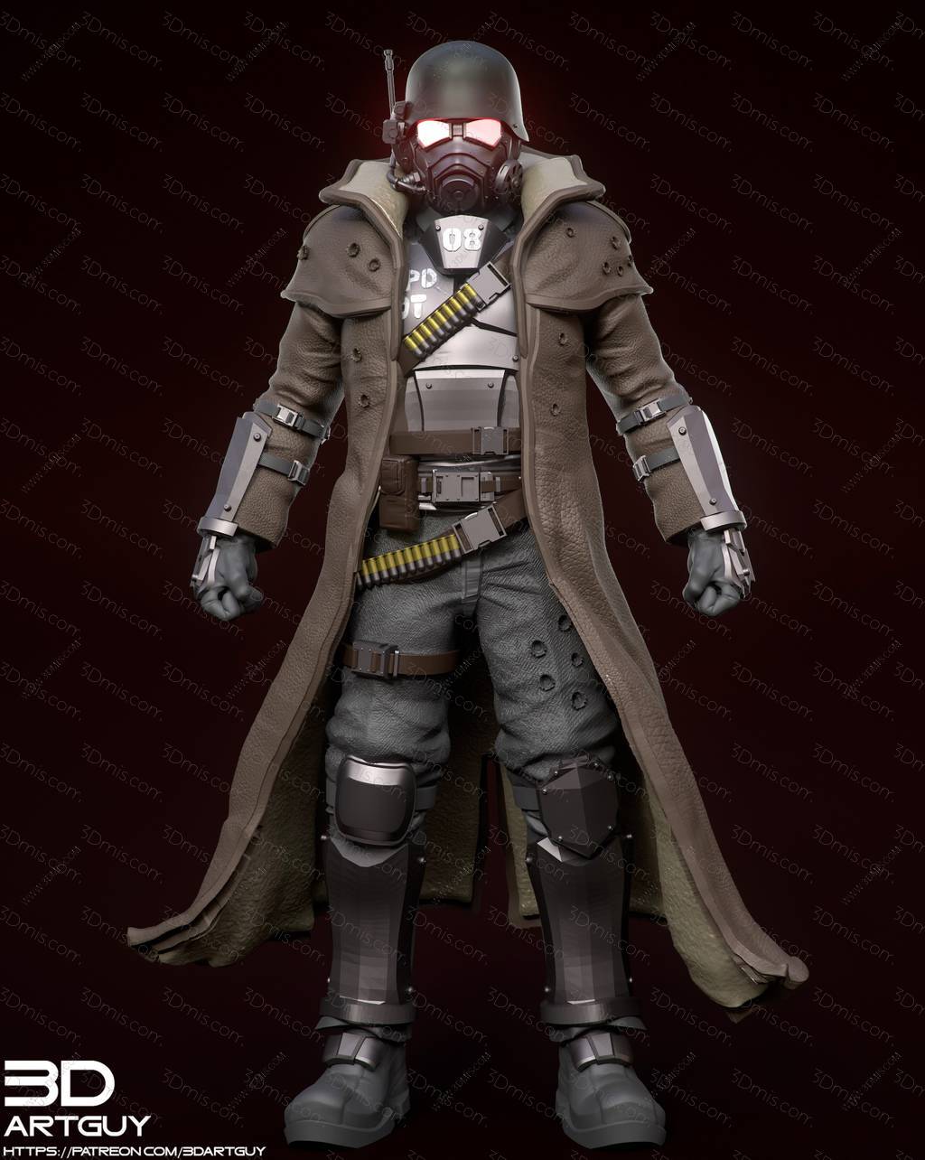 P站图纸印象馆 3DArtGuy 辐射 NCR游骑兵 3DArtGuy 辐射 NCR游骑兵
