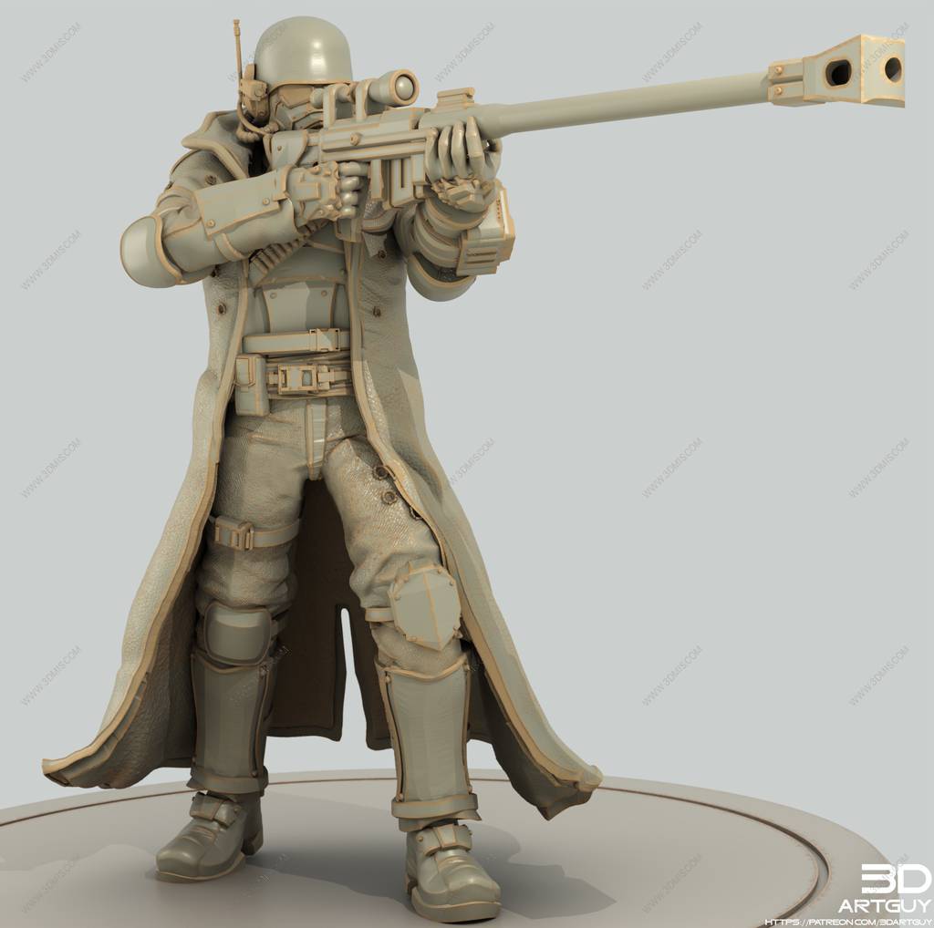 P站图纸印象馆 3DArtGuy 辐射 NCR游骑兵 3DArtGuy 辐射 NCR游骑兵