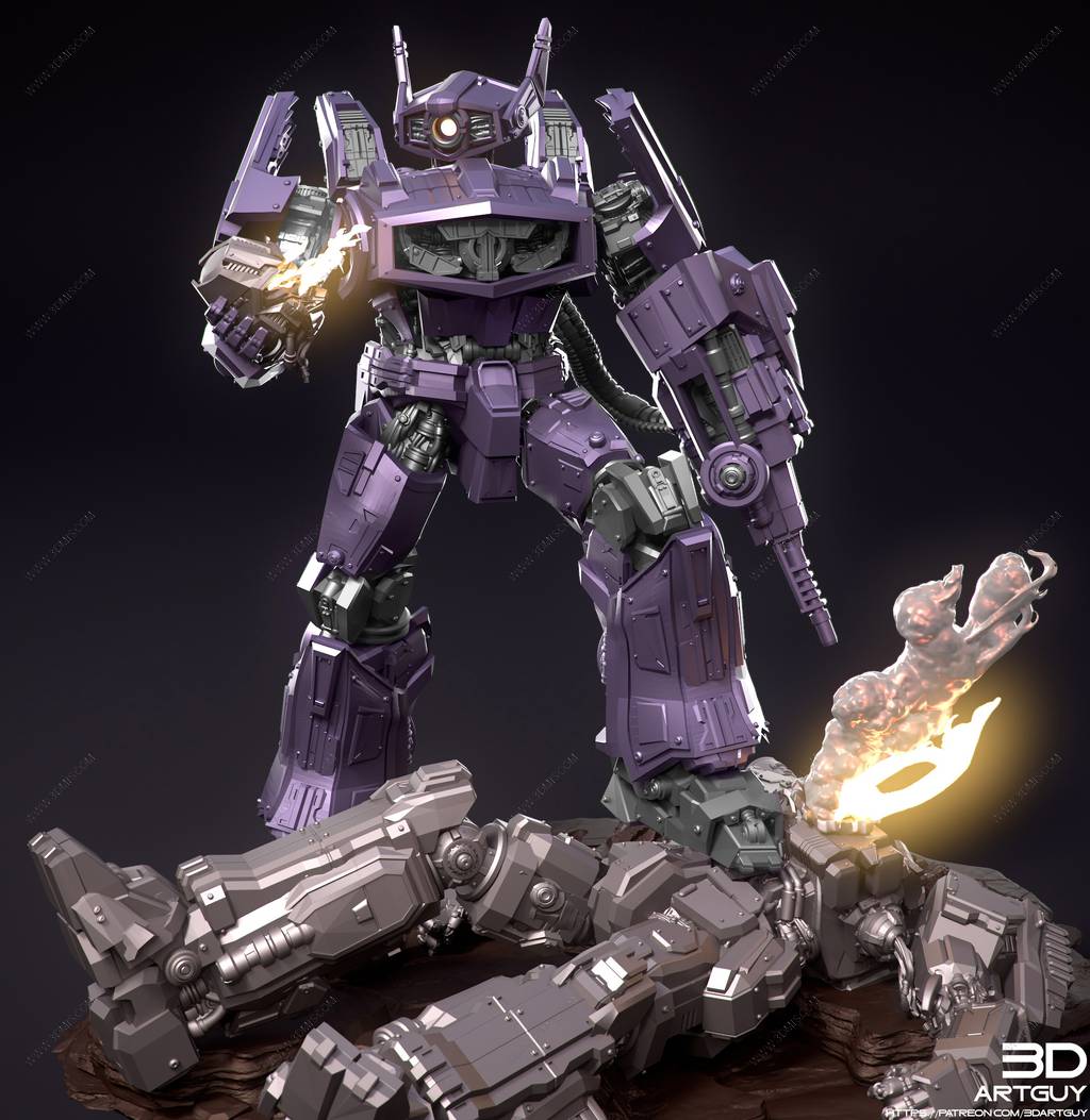 P站图纸印象馆 3DArtGuy 变形金刚 震荡波 3DArtGuy 变形金刚 震荡波