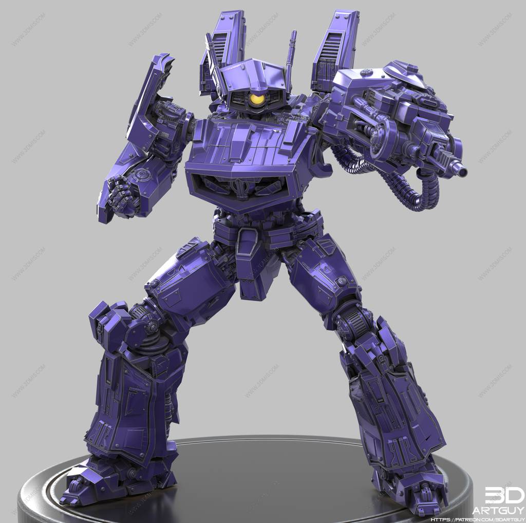 P站图纸印象馆 3DArtGuy 变形金刚 震荡波 3DArtGuy 变形金刚 震荡波