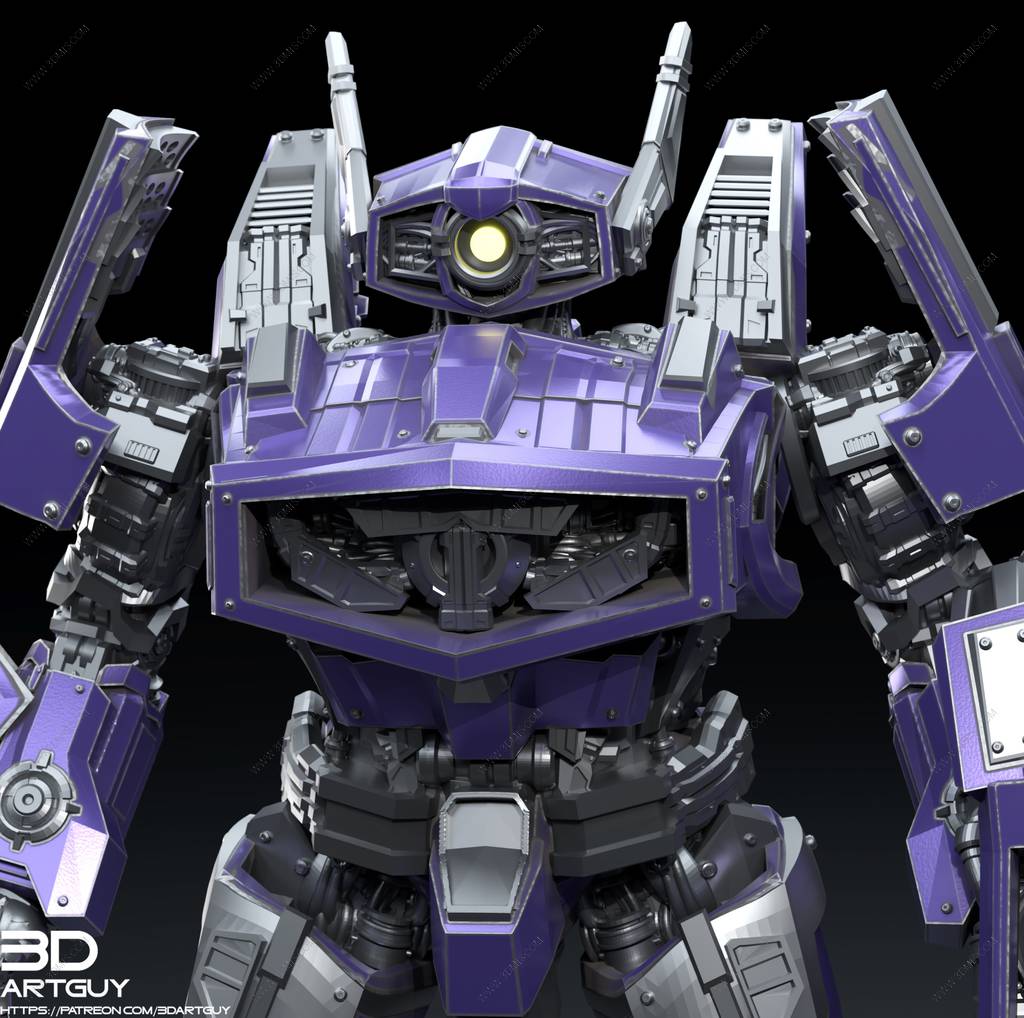 P站图纸印象馆 3DArtGuy 变形金刚 震荡波 3DArtGuy 变形金刚 震荡波