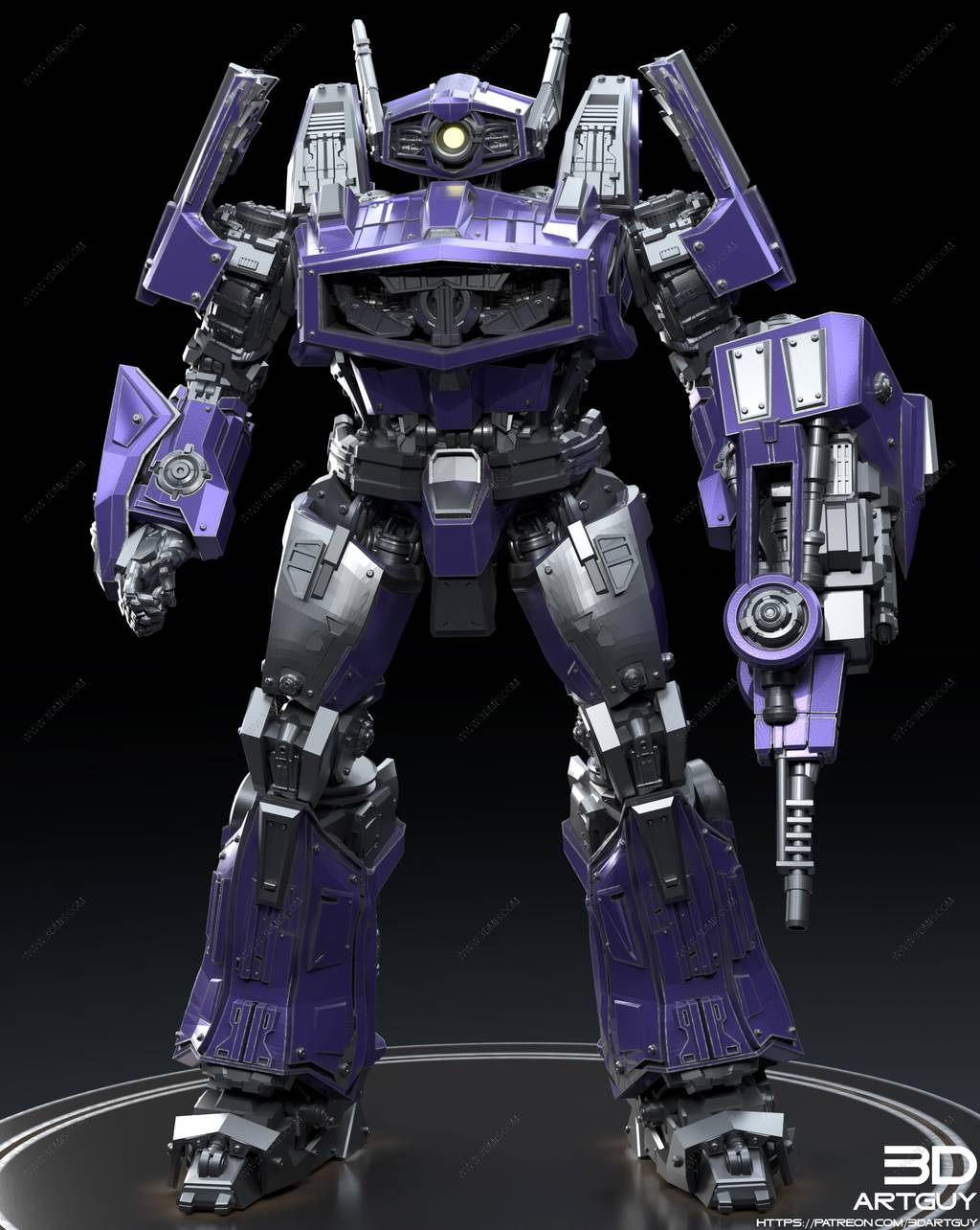 P站图纸印象馆 3DArtGuy 变形金刚 震荡波 3DArtGuy 变形金刚 震荡波