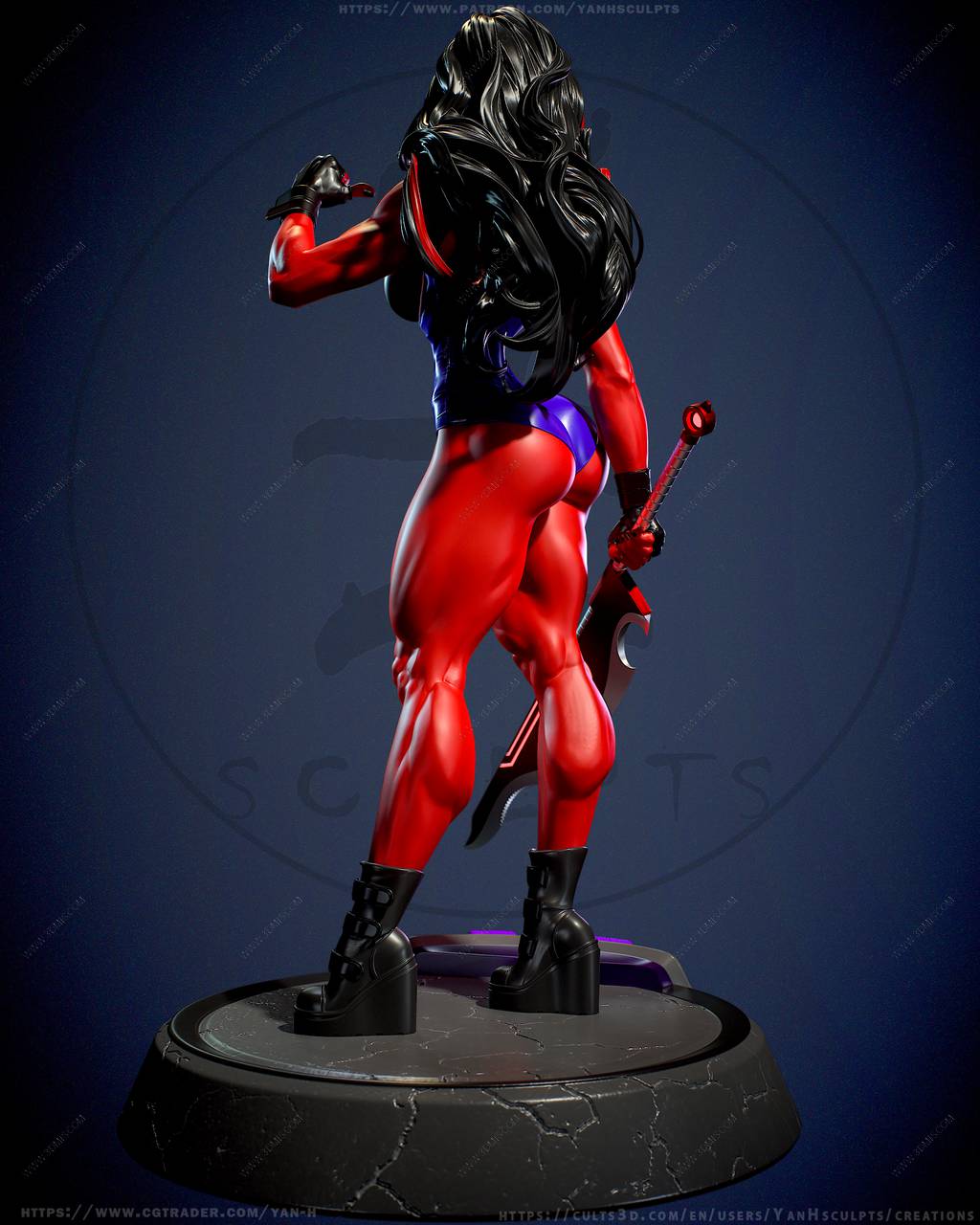 P站图纸印象馆 Yan H 漫威 女红巨人 Yan H 漫威 女红巨人