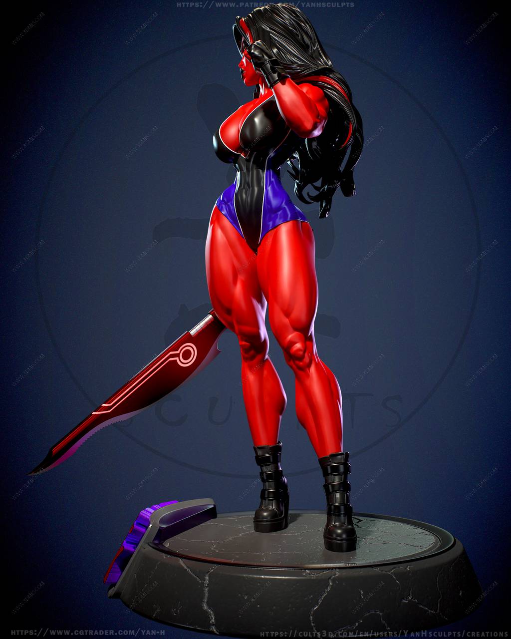 P站图纸印象馆 Yan H 漫威 女红巨人 Yan H 漫威 女红巨人