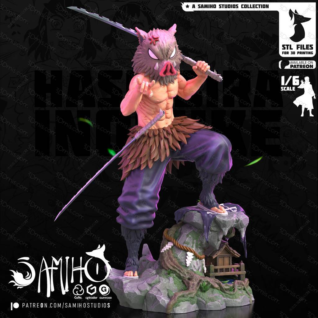 P站图纸印象馆 Samiho 鬼灭之刃 嘴平伊之助 Samiho 鬼灭之刃 嘴平伊之助