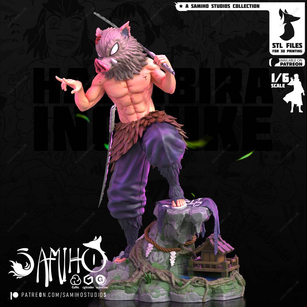 P站图纸印象馆 Samiho 鬼灭之刃 嘴平伊之助 Samiho 鬼灭之刃 嘴平伊之助