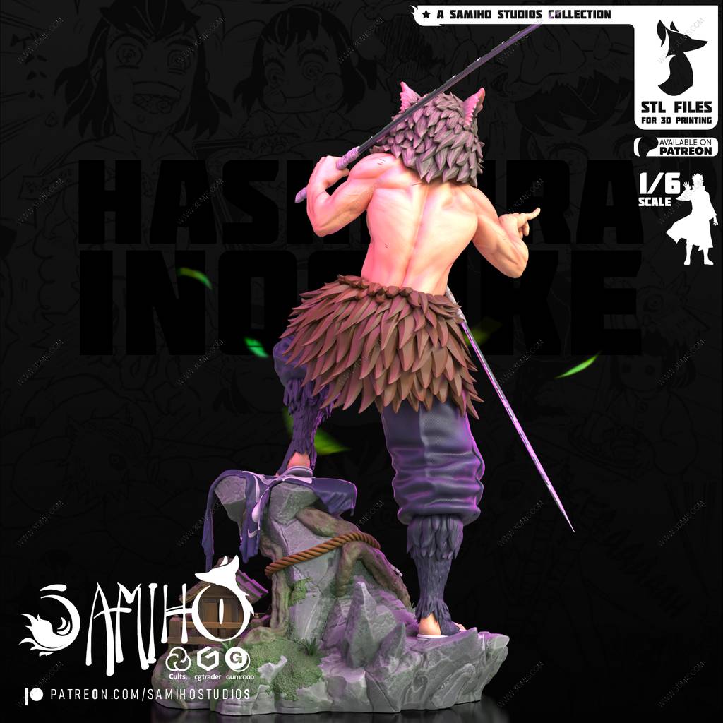 P站图纸印象馆 Samiho 鬼灭之刃 嘴平伊之助 Samiho 鬼灭之刃 嘴平伊之助