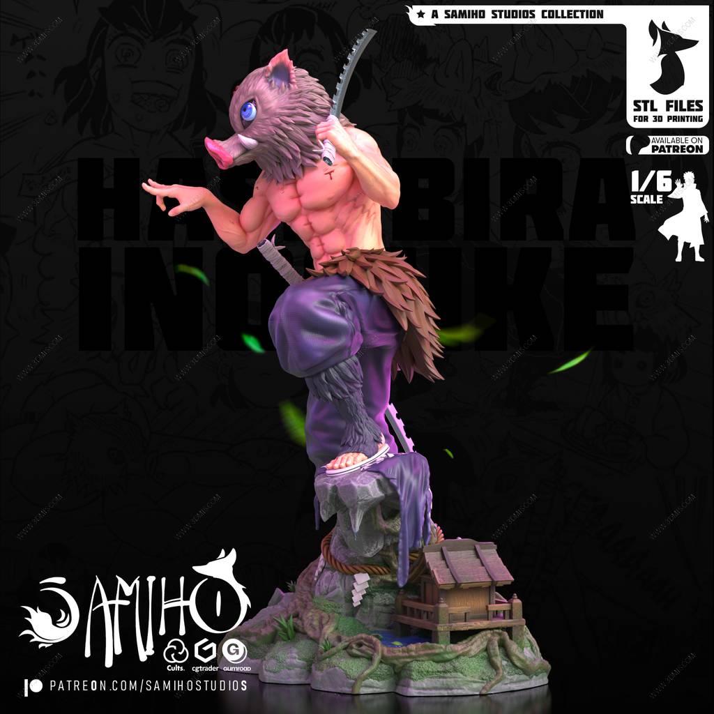 P站图纸印象馆 Samiho 鬼灭之刃 嘴平伊之助 Samiho 鬼灭之刃 嘴平伊之助