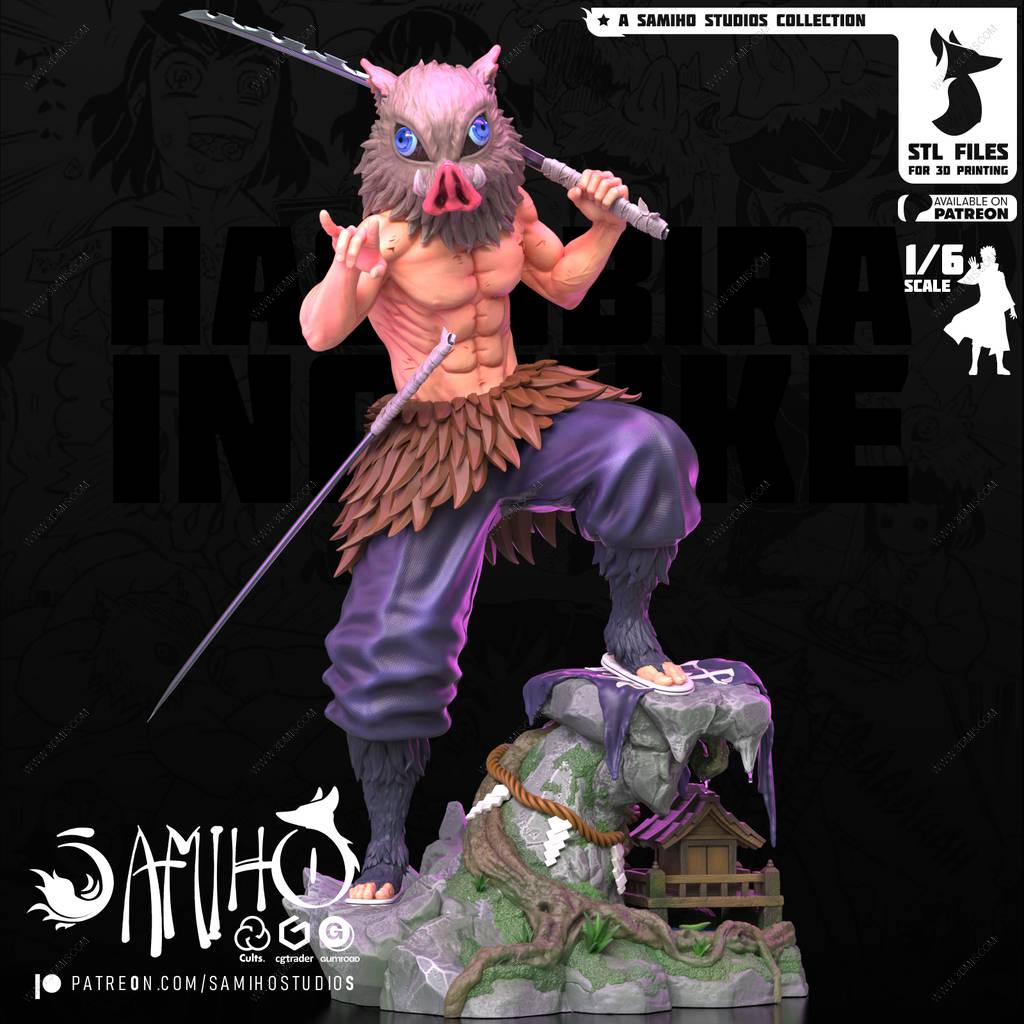 P站图纸印象馆 Samiho 鬼灭之刃 嘴平伊之助 Samiho 鬼灭之刃 嘴平伊之助