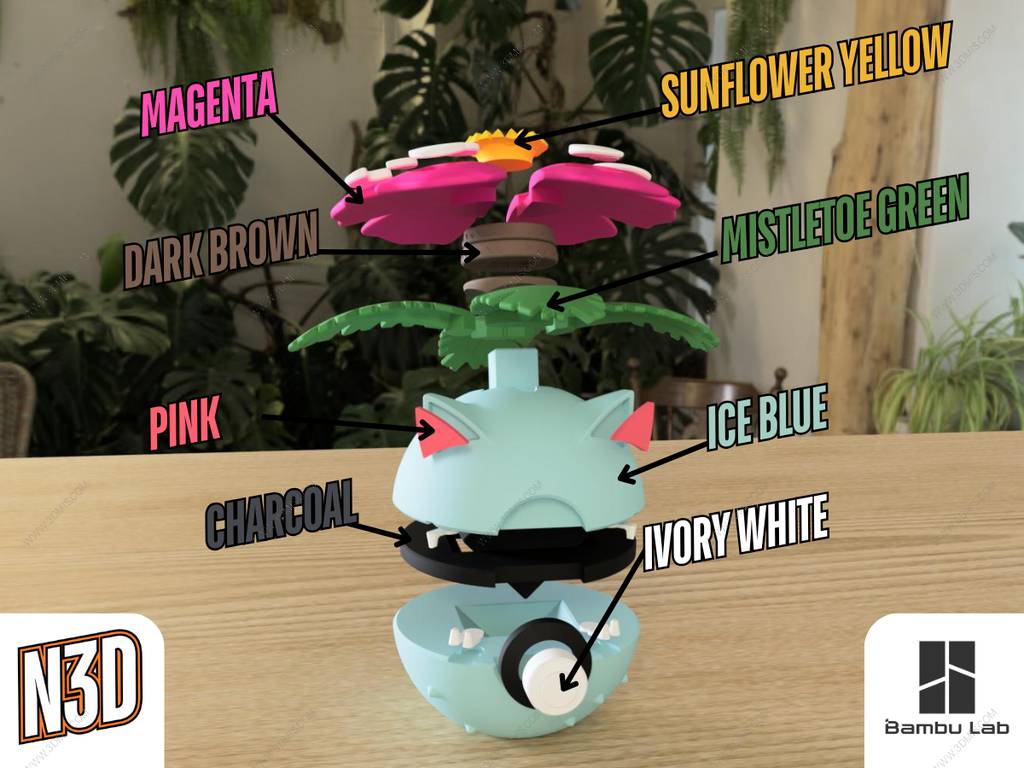 P站图纸印象馆 精灵宝可梦 妙蛙花 精灵宝可梦 妙蛙花