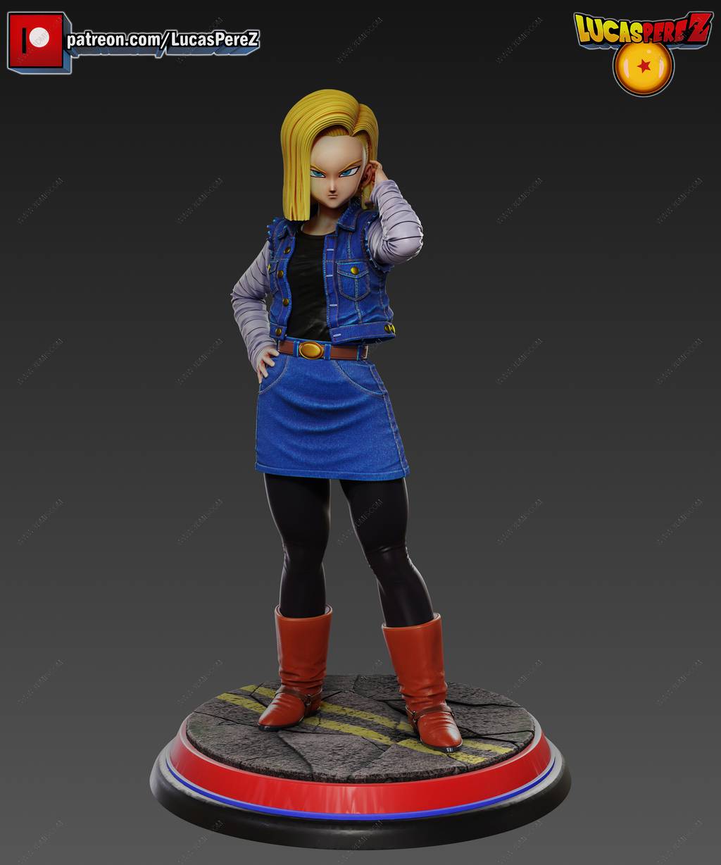 P站图纸印象馆 Lucas Perez 龙珠 人造人18号 Lucas Perez 龙珠 人造人18号