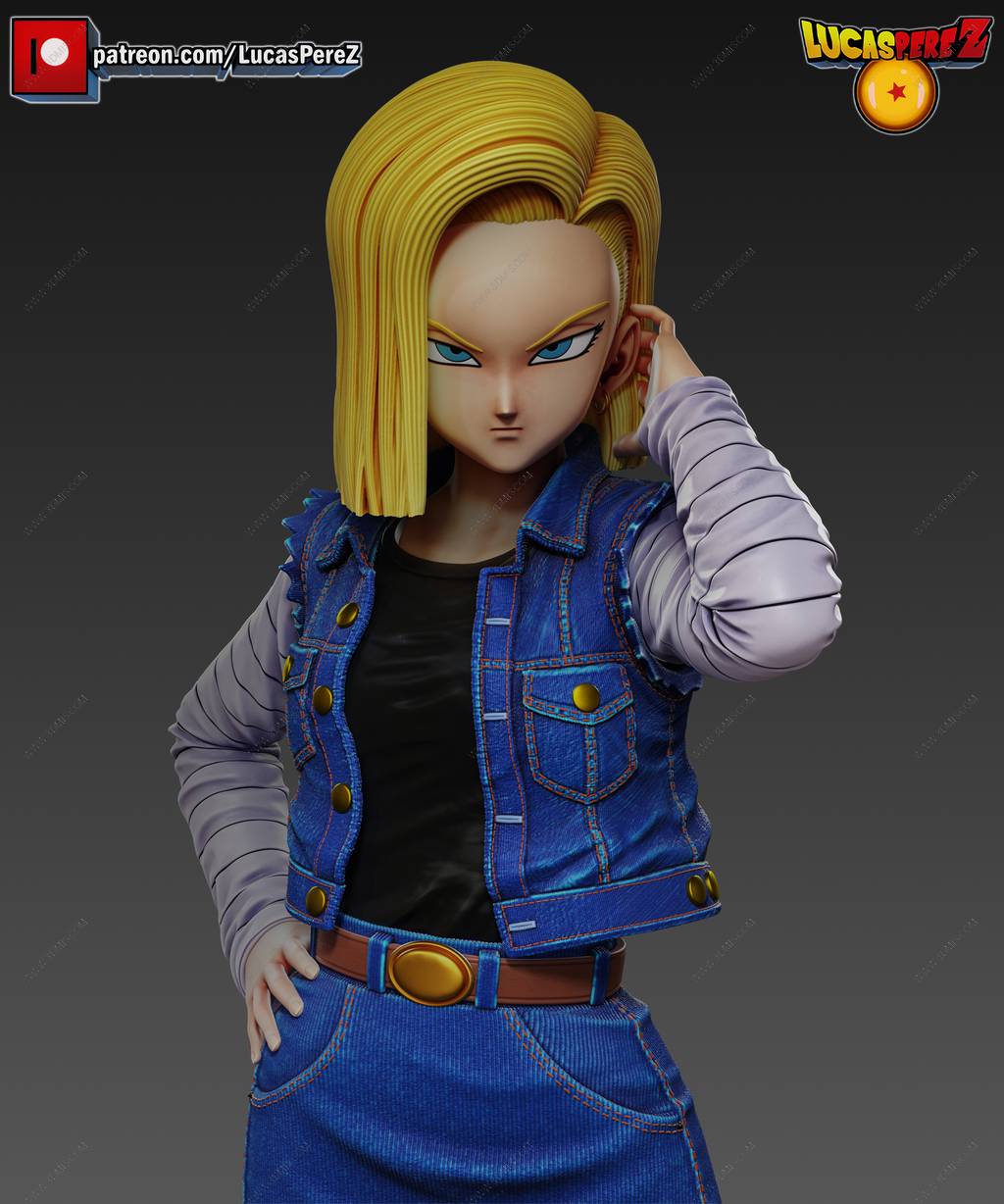 P站图纸印象馆 Lucas Perez 龙珠 人造人18号 Lucas Perez 龙珠 人造人18号