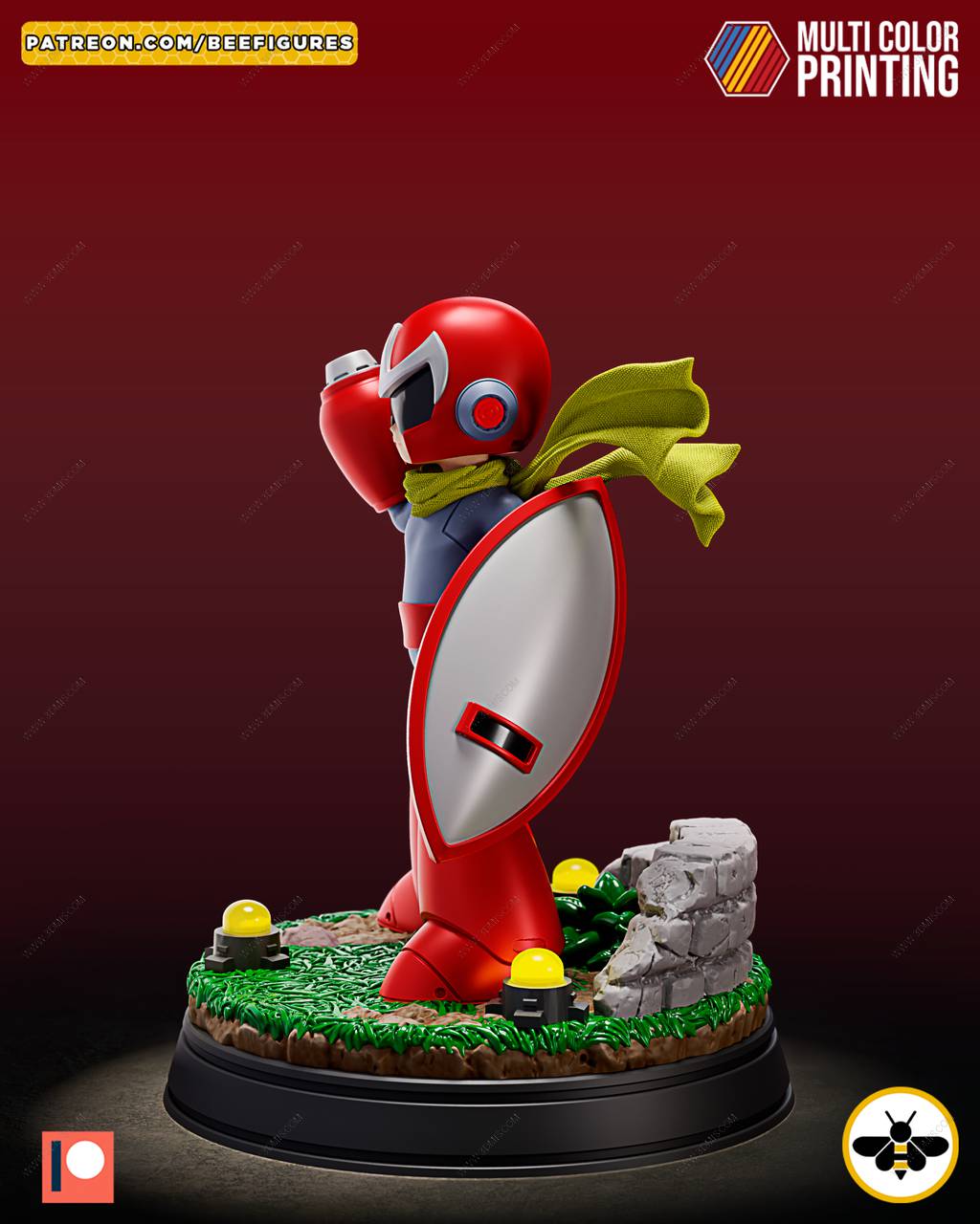 P站图纸印象馆 Bee Figures 洛克人 布鲁斯 Bee Figures 洛克人 布鲁斯