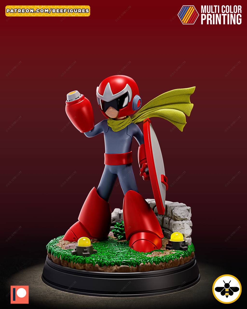 P站图纸印象馆 Bee Figures 洛克人 布鲁斯 Bee Figures 洛克人 布鲁斯
