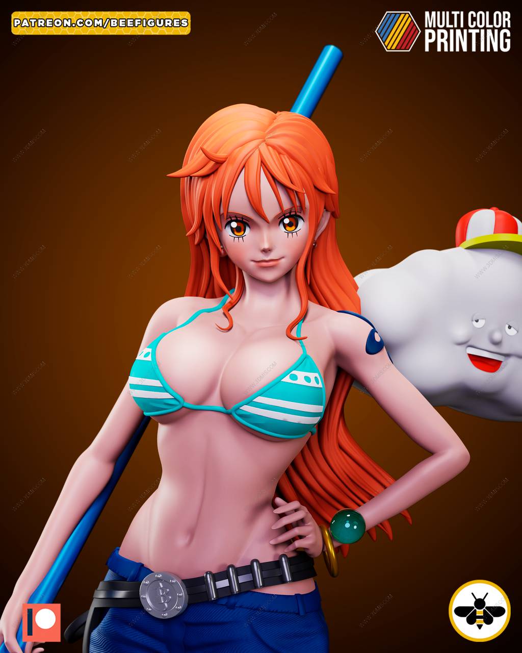 P站图纸印象馆 Bee Figures 海贼王 娜美 Bee Figures 海贼王 娜美