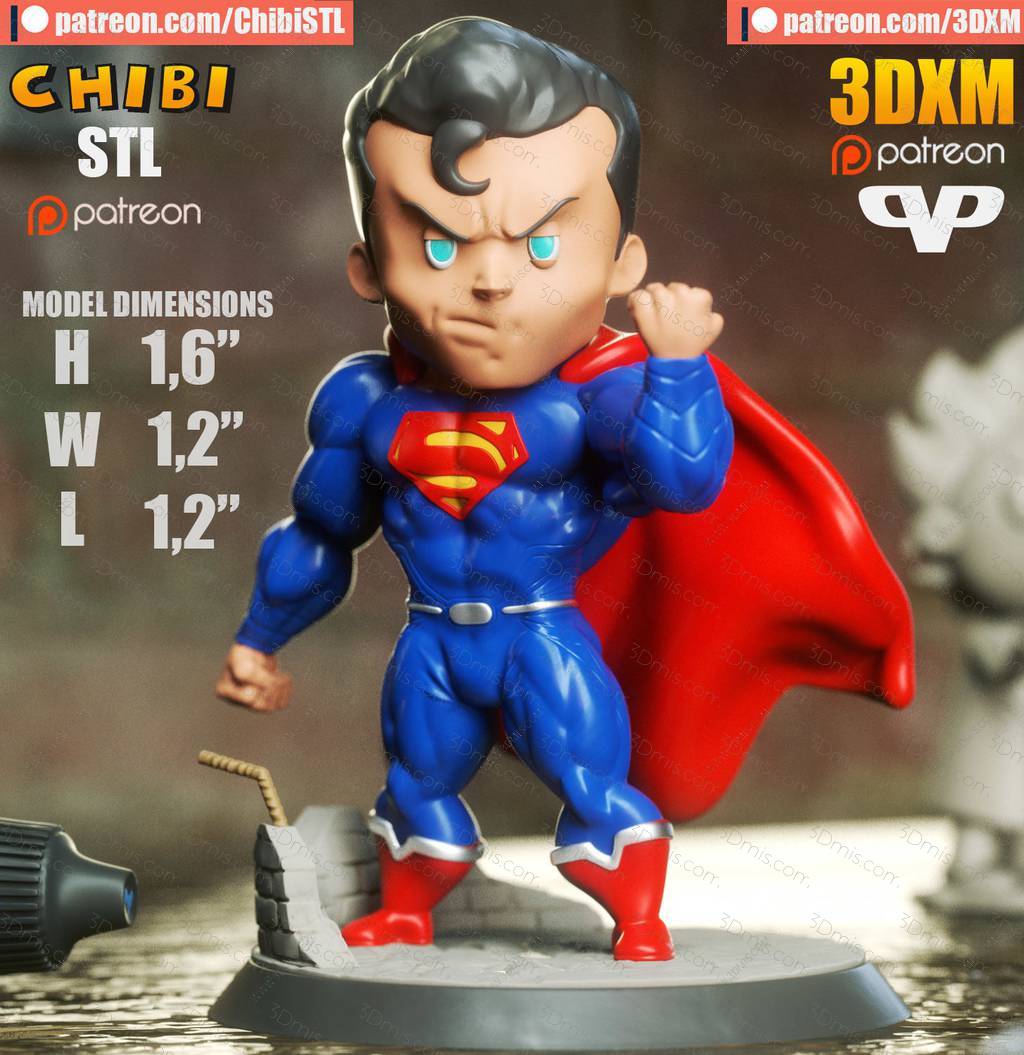 Chibi STL DC漫画 超人