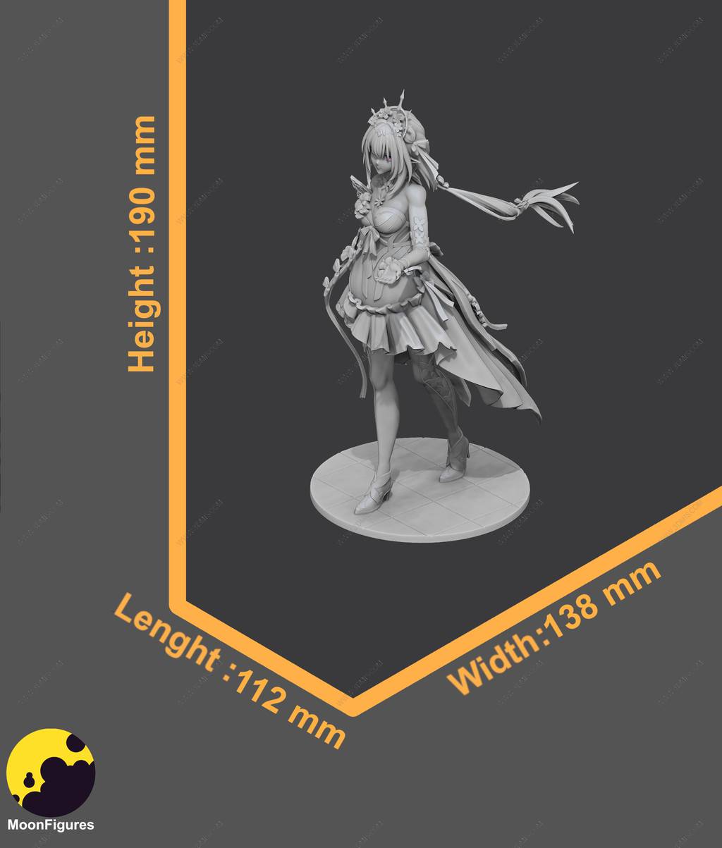 P站图纸印象馆 Moon Figures 崩坏:星穹铁道 遐蝶 Moon Figures 崩坏:星穹铁道 遐蝶