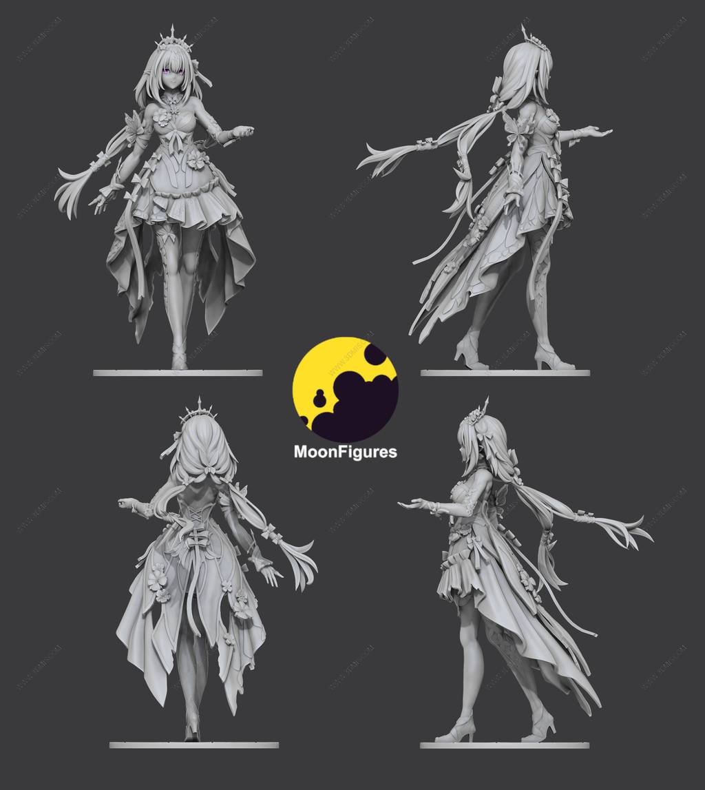 P站图纸印象馆 Moon Figures 崩坏:星穹铁道 遐蝶 Moon Figures 崩坏:星穹铁道 遐蝶