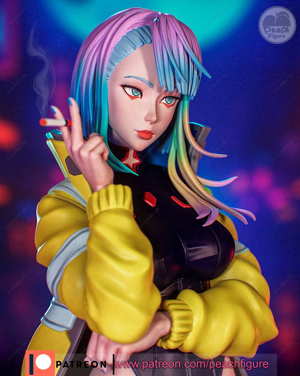 P站图纸印象馆 Peach Figure 赛博朋克 露西 Peach Figure 赛博朋克 露西