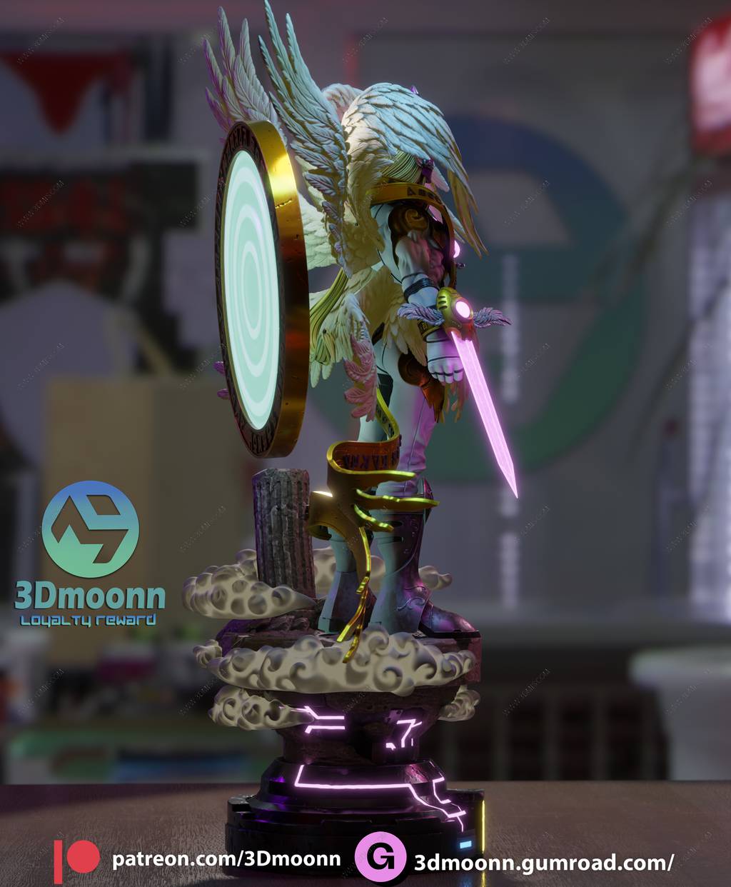 P站图纸印象馆 3Dmoonn 数码兽 神圣天使兽 3Dmoonn 数码兽 神圣天使兽