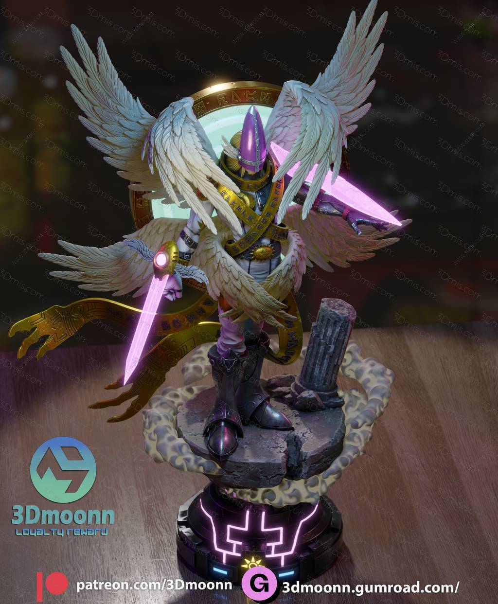 3Dmoonn 数码兽 神圣天使兽