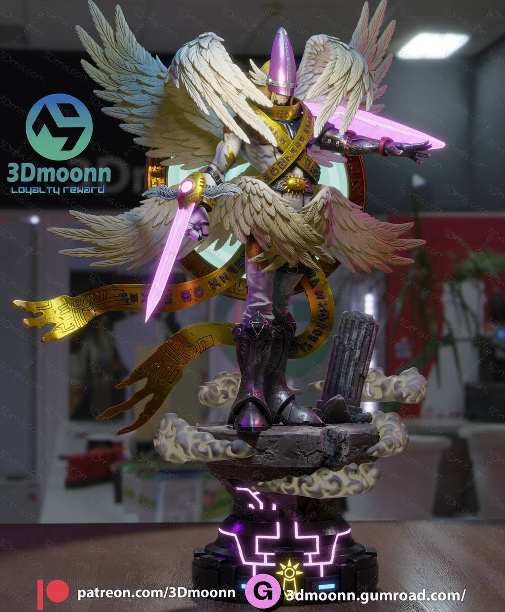 3Dmoonn 数码兽 神圣天使兽