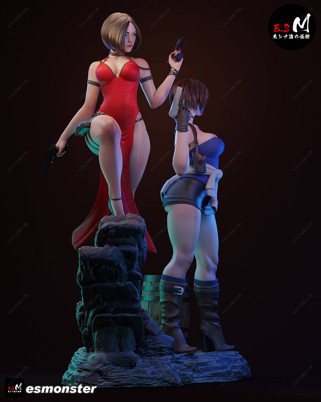 P站图纸印象馆 ESMonster 生化危机 艾达·王和吉尔·瓦伦蒂安 ESMonster 生化危机 艾达·王和吉尔·瓦伦蒂安