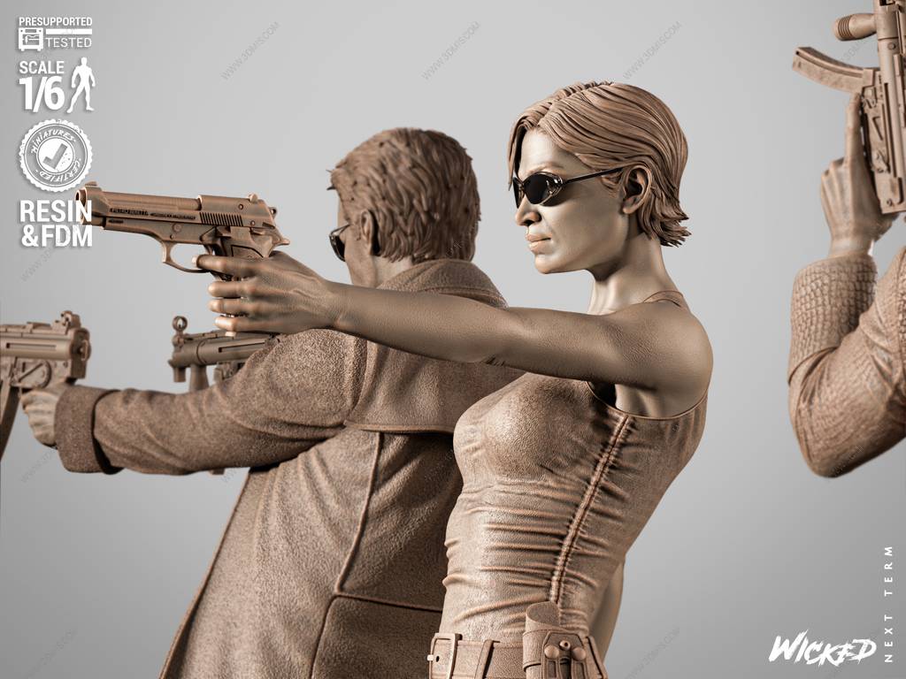 P站图纸印象馆 3DWicked 骇客帝国 尼奥和墨菲斯和崔妮蒂 3DWicked 骇客帝国 尼奥和墨菲斯和崔妮蒂