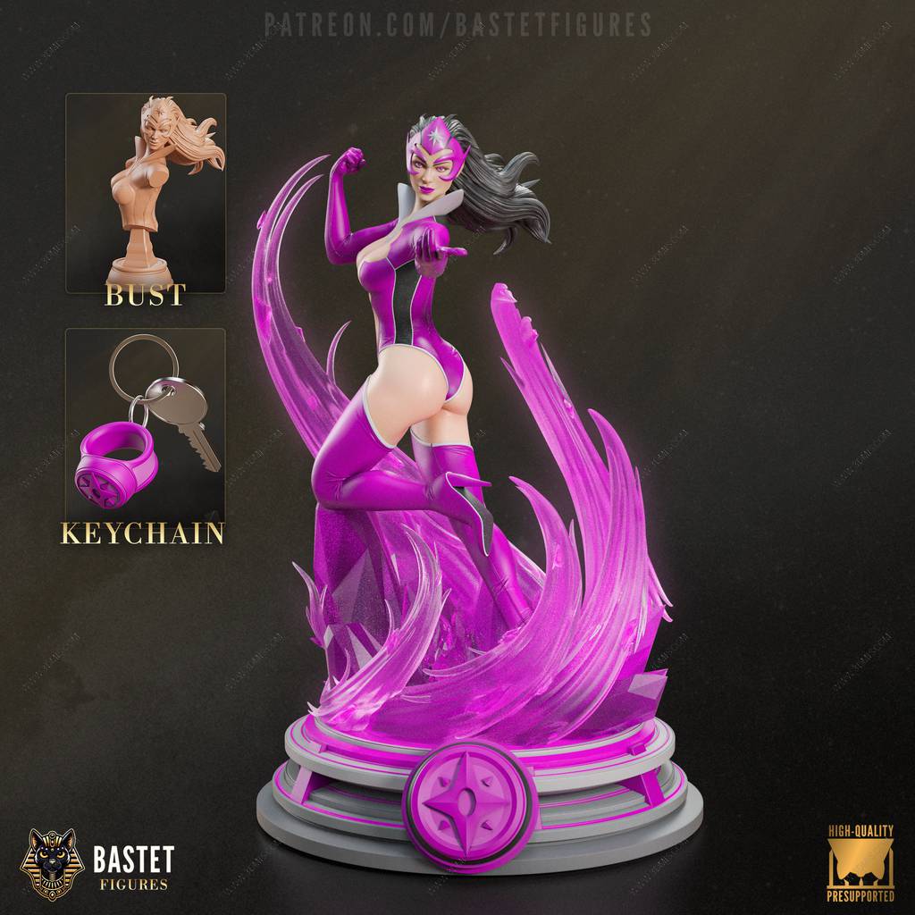 P站图纸印象馆 Bastet Figures DC漫画 星蓝姬 Bastet Figures DC漫画 星蓝姬