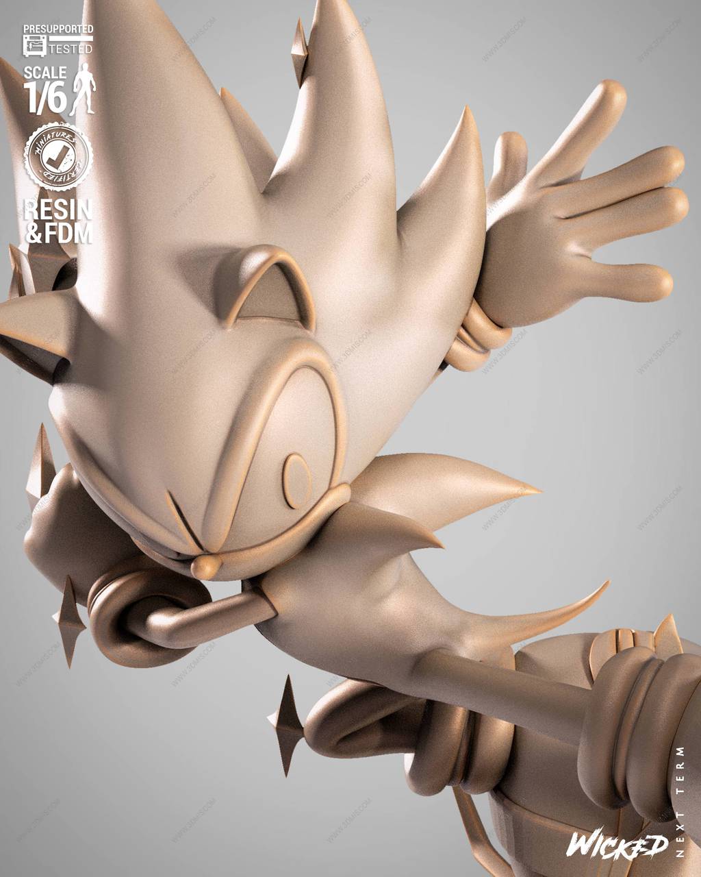 P站图纸印象馆 3DWicked 刺猬索尼克 索尼克 3DWicked 刺猬索尼克 索尼克