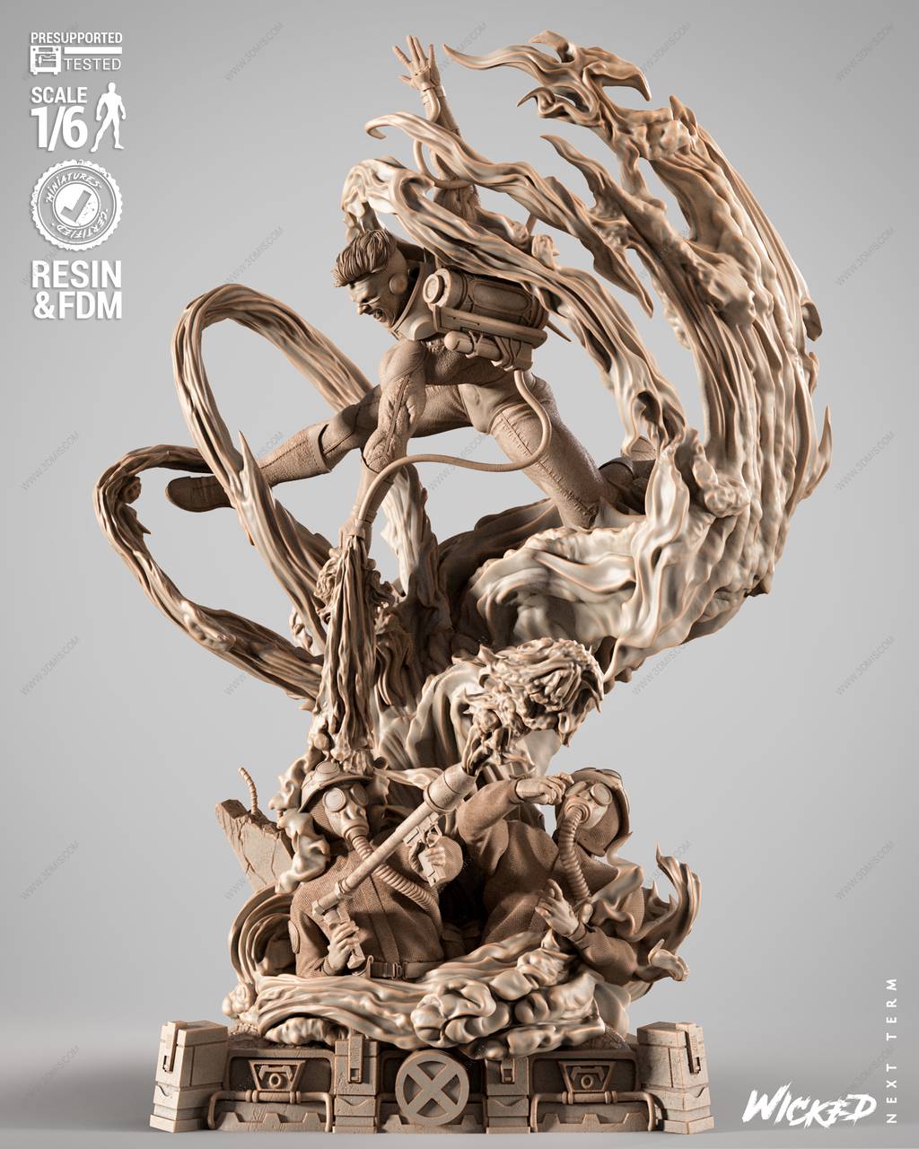 P站图纸印象馆 3DWicked 漫威 火人 3DWicked 漫威 火人