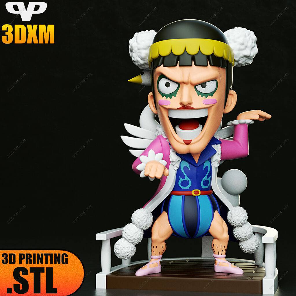 P站图纸印象馆 Chibi STL 海贼王 冯·克雷 Chibi STL 海贼王 冯·克雷