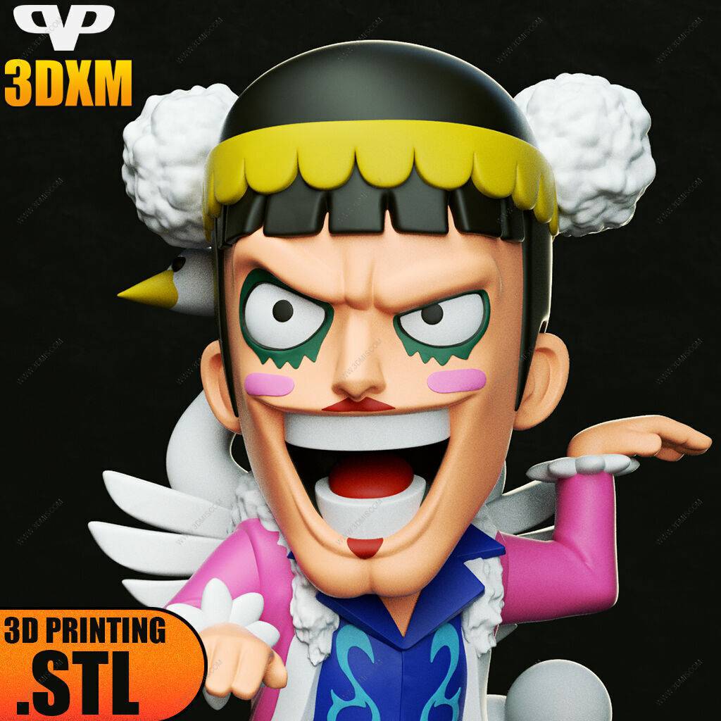 P站图纸印象馆 Chibi STL 海贼王 冯·克雷 Chibi STL 海贼王 冯·克雷