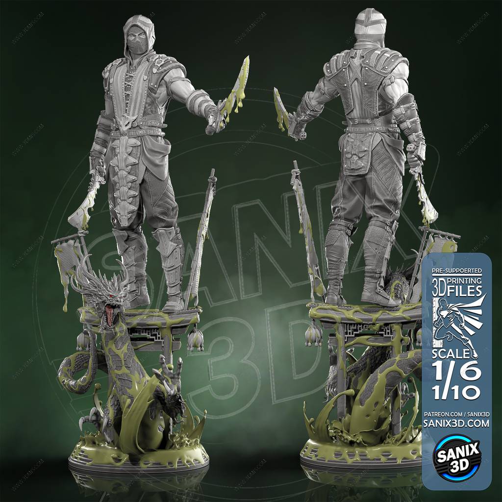 P站图纸印象馆 Sanix3d 真人快打 蜥蜴 Sanix3d 真人快打 蜥蜴