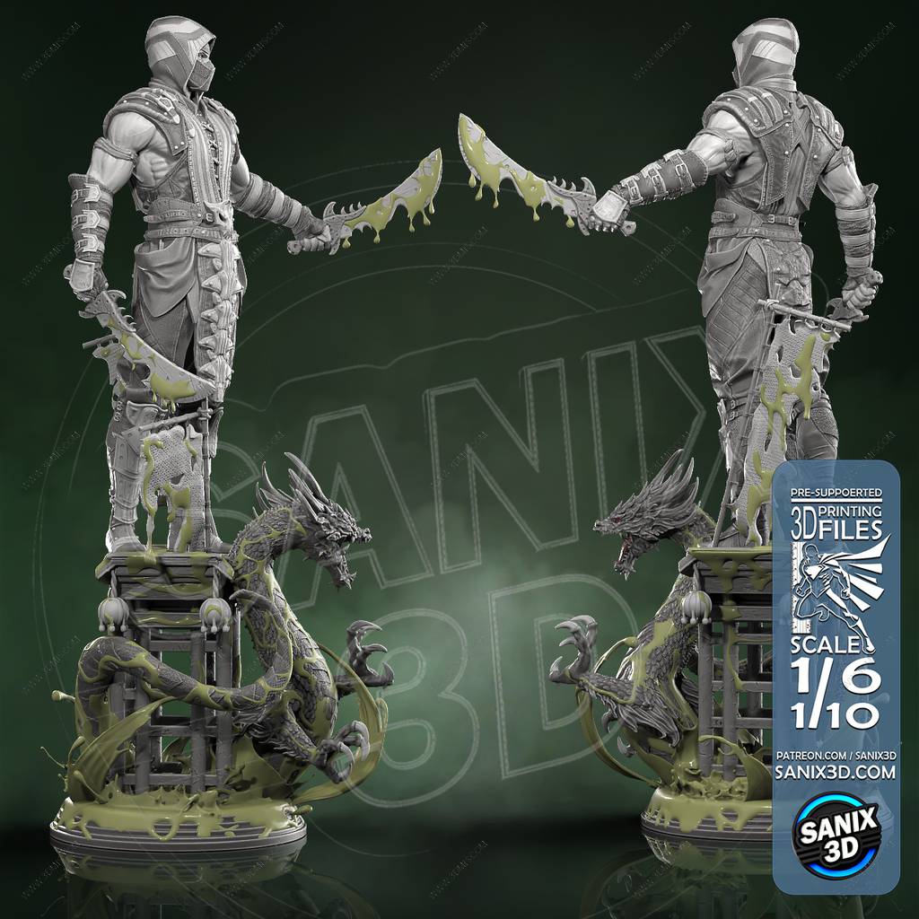 P站图纸印象馆 Sanix3d 真人快打 蜥蜴 Sanix3d 真人快打 蜥蜴