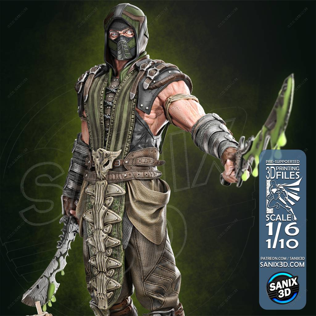 P站图纸印象馆 Sanix3d 真人快打 蜥蜴 Sanix3d 真人快打 蜥蜴