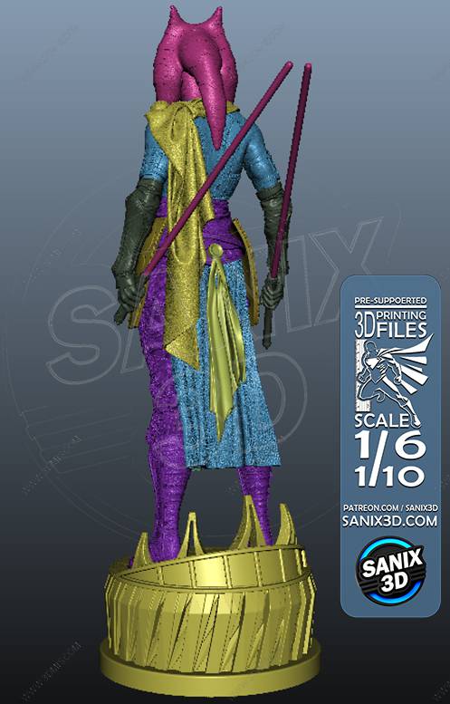 P站图纸印象馆 Sanix3d 星球大战 阿索卡 Sanix3d 星球大战 阿索卡