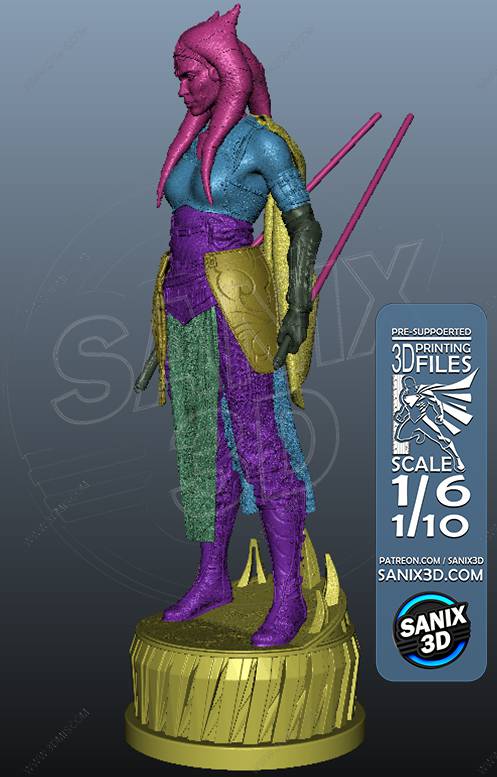 P站图纸印象馆 Sanix3d 星球大战 阿索卡 Sanix3d 星球大战 阿索卡