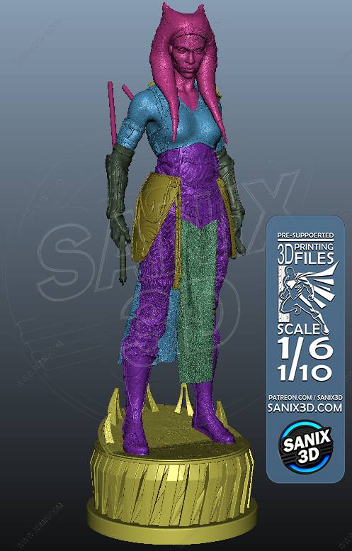 P站图纸印象馆 Sanix3d 星球大战 阿索卡 Sanix3d 星球大战 阿索卡