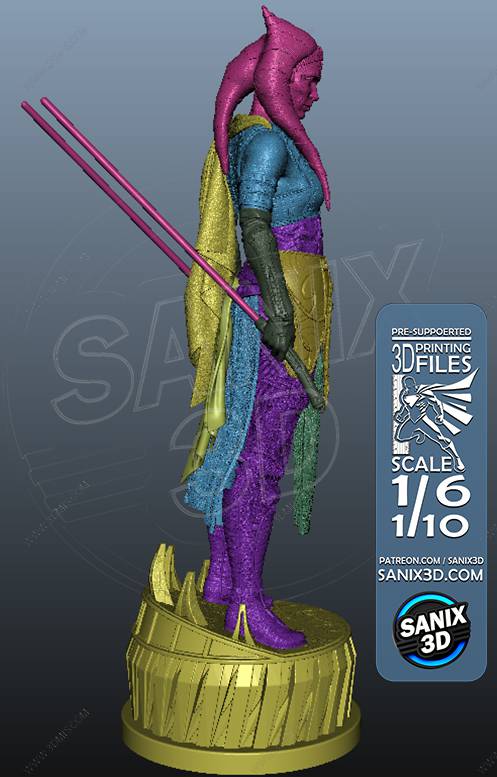 P站图纸印象馆 Sanix3d 星球大战 阿索卡 Sanix3d 星球大战 阿索卡