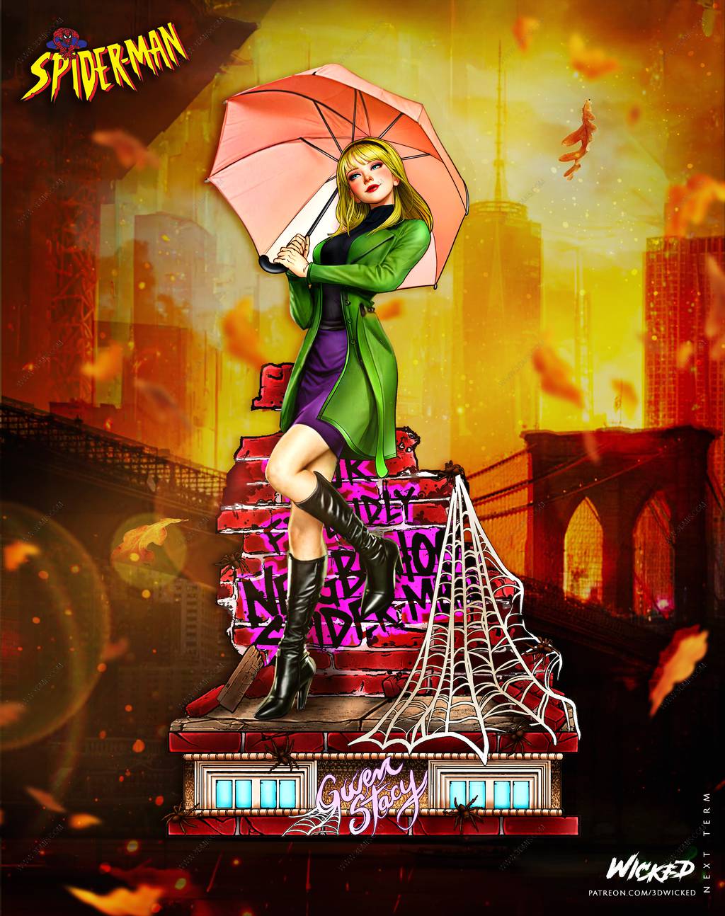 P站图纸印象馆 3DWicked 漫威 格温·斯黛西 3DWicked 漫威 格温·斯黛西