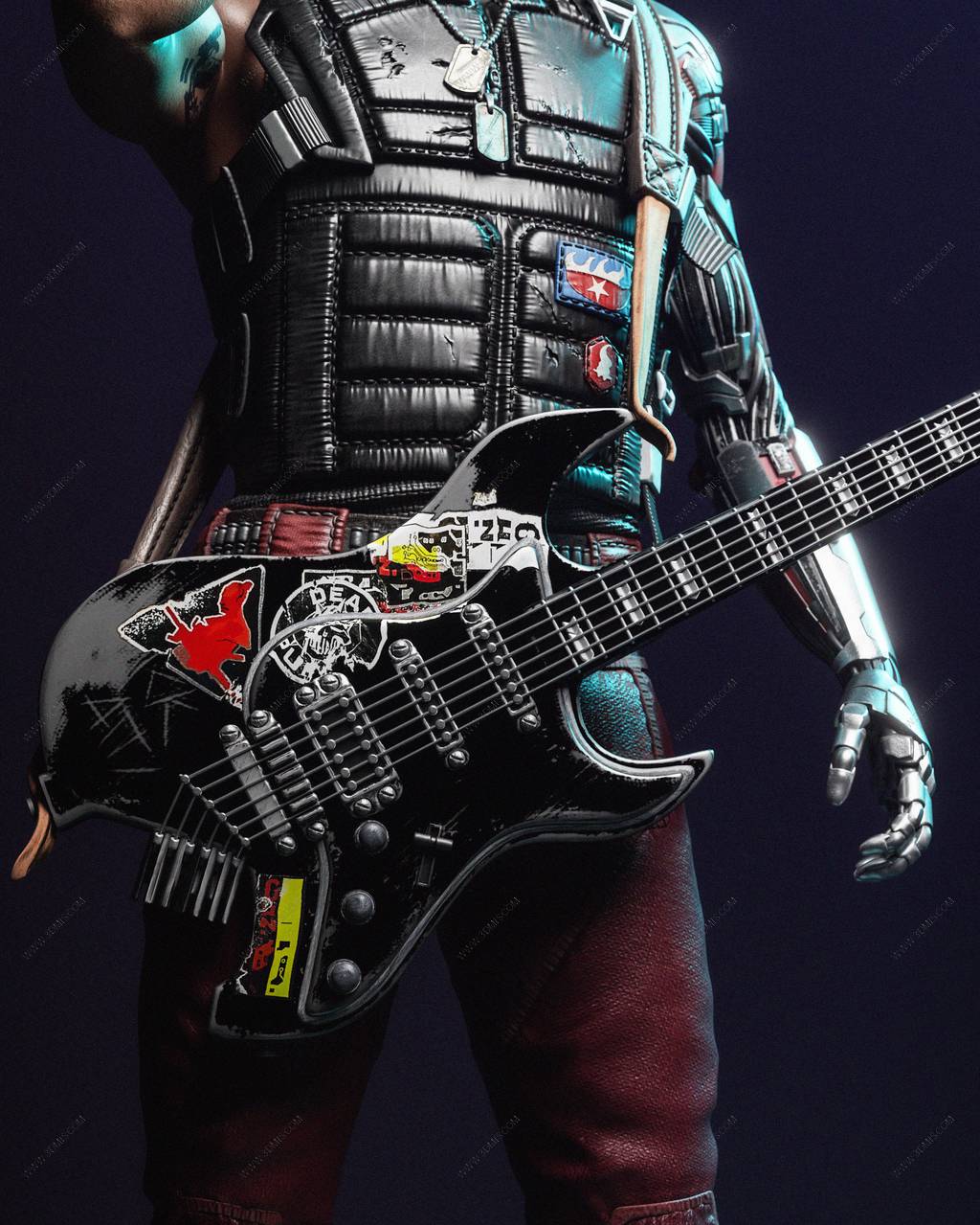 P站图纸印象馆 CA3D 赛博朋克 强尼·银手 CA3D 赛博朋克 强尼·银手