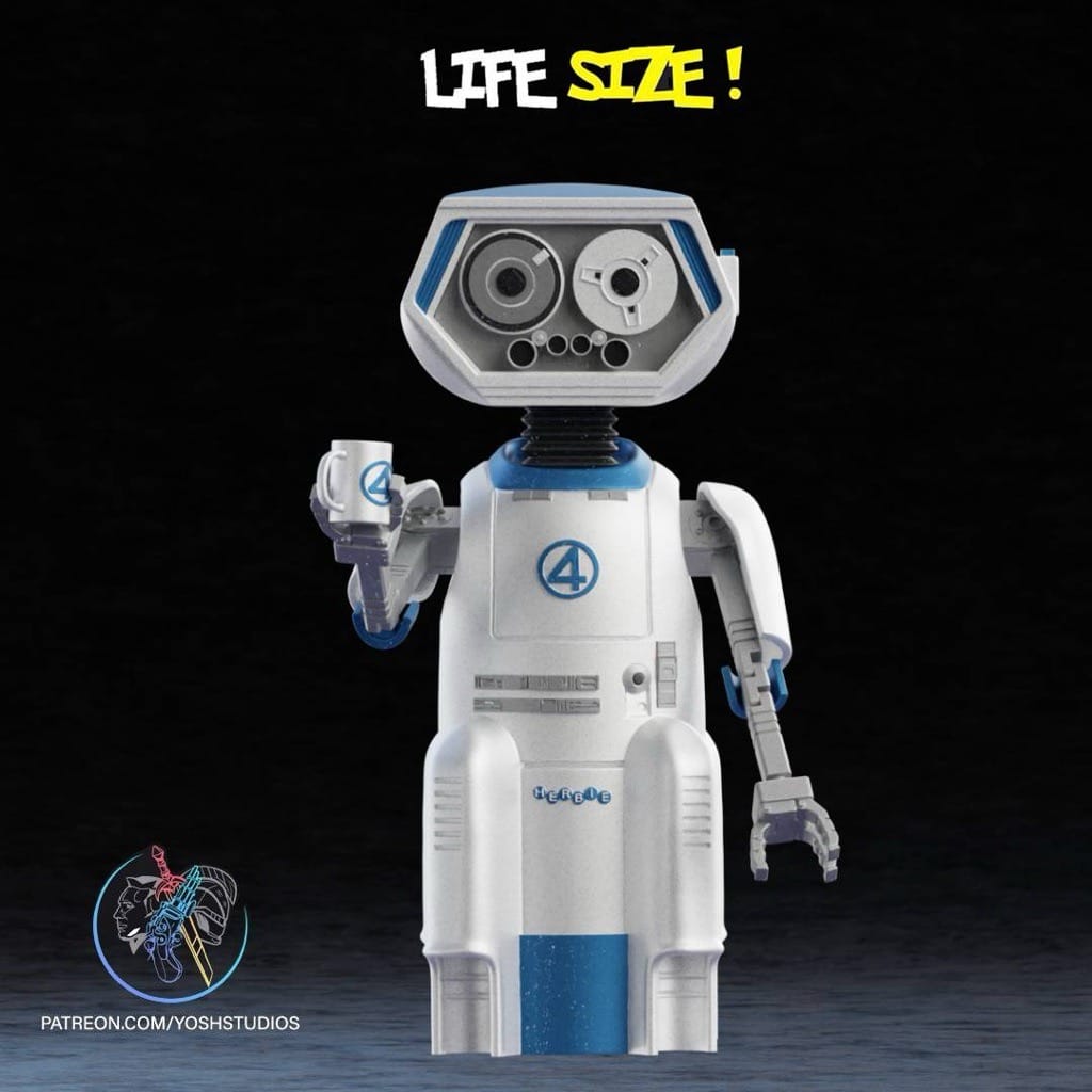 P站图纸印象馆 Yosh 漫威 神奇四侠 赫比机器人 Yosh 漫威 神奇四侠 赫比机器人