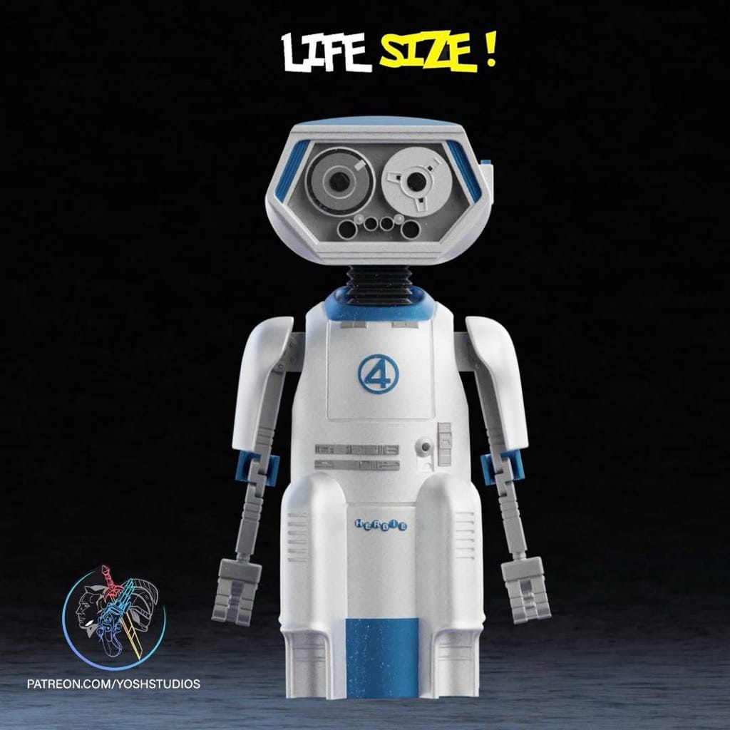 P站图纸印象馆 Yosh 漫威 神奇四侠 赫比机器人 Yosh 漫威 神奇四侠 赫比机器人