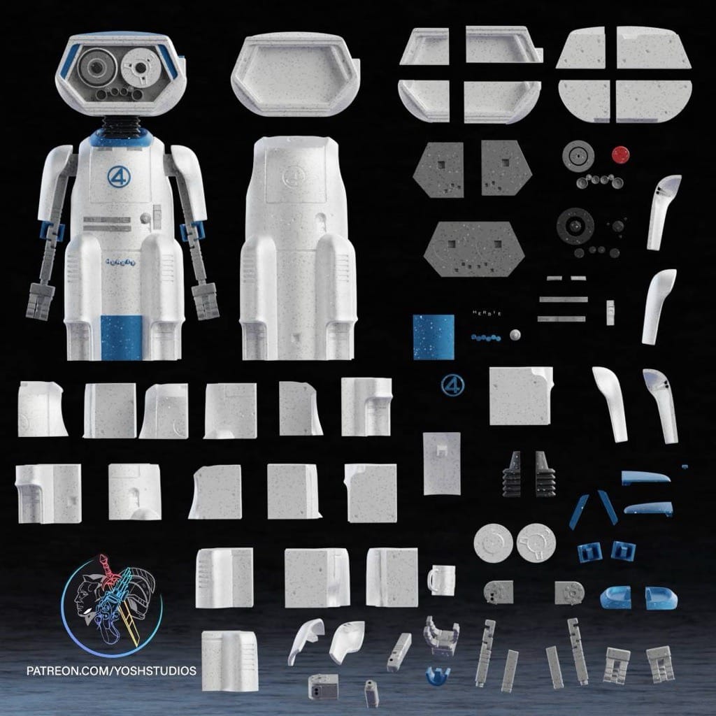 P站图纸印象馆 Yosh 漫威 神奇四侠 赫比机器人 Yosh 漫威 神奇四侠 赫比机器人